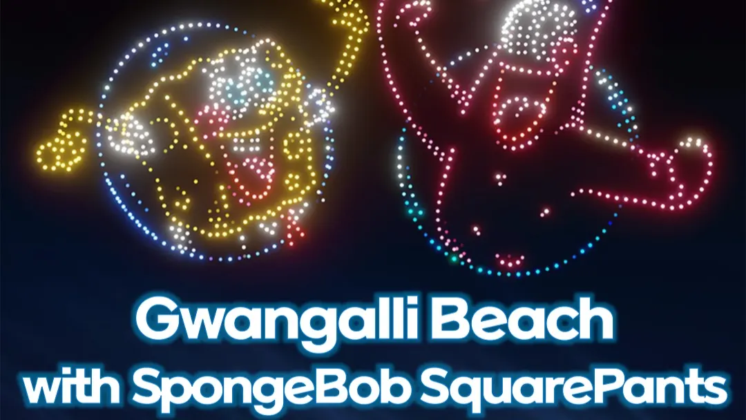 Drone Show - Gwangalli Beach with Spongebob SquarePants