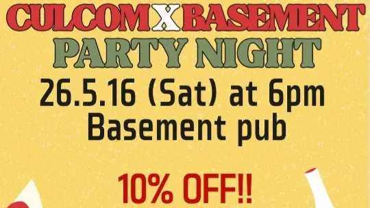 Culcom X Basement Party Night