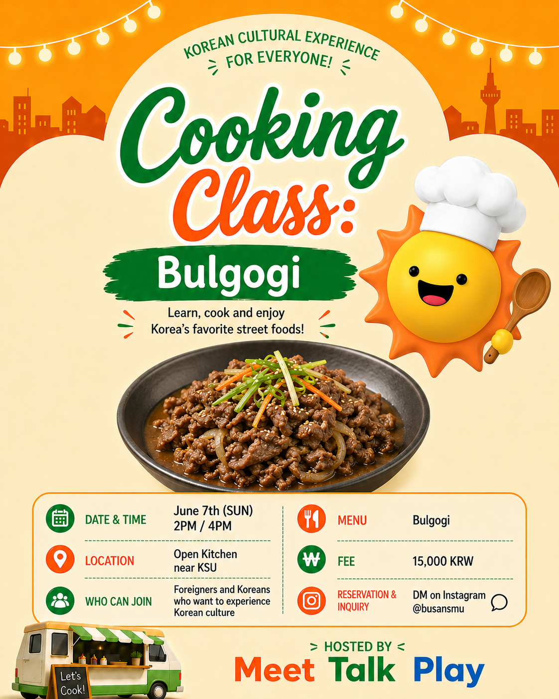 Cooking Class: Bulgogi, full event poster