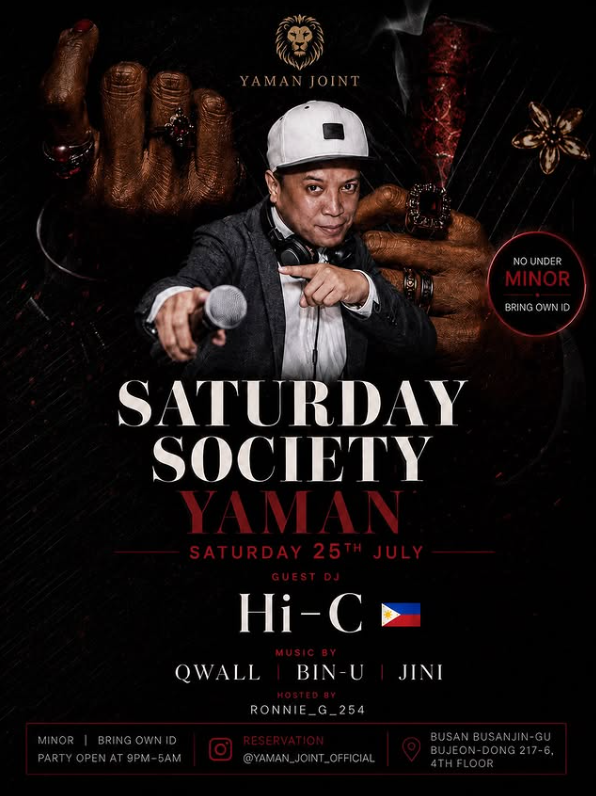 Saturday Society: Hi-C โ full event poster