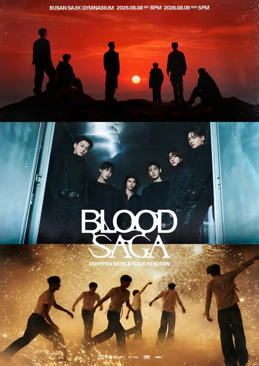 ENHYPEN WORLD TOUR "BLOOD SAGA" IN BUSAN, full event poster