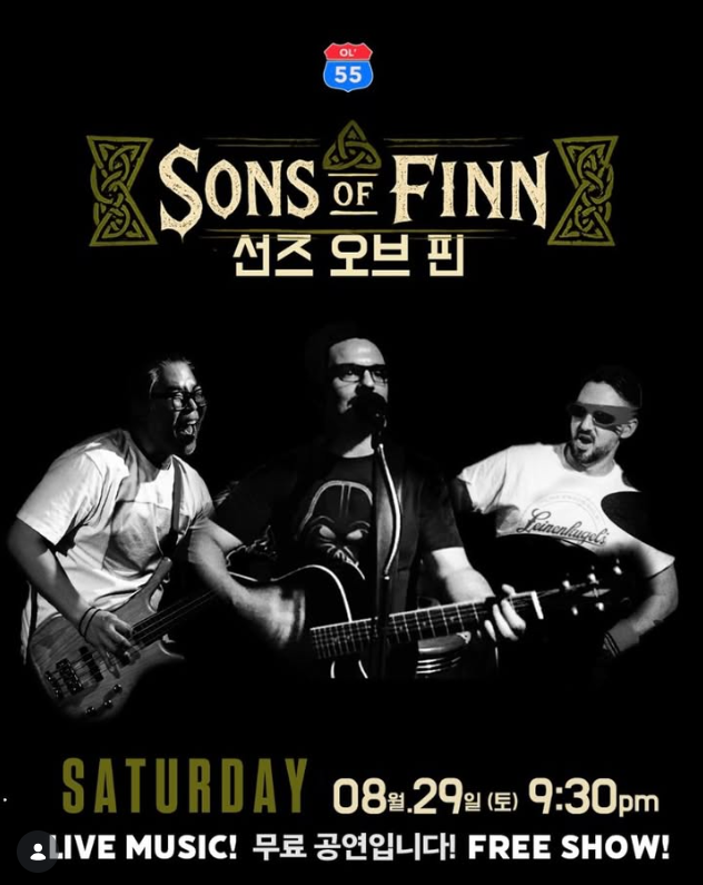 Sons of Finn Live at OL'55, full event poster