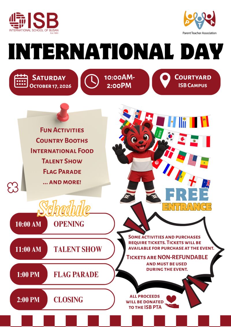 International Day 2026 | International School of Busan, full event poster