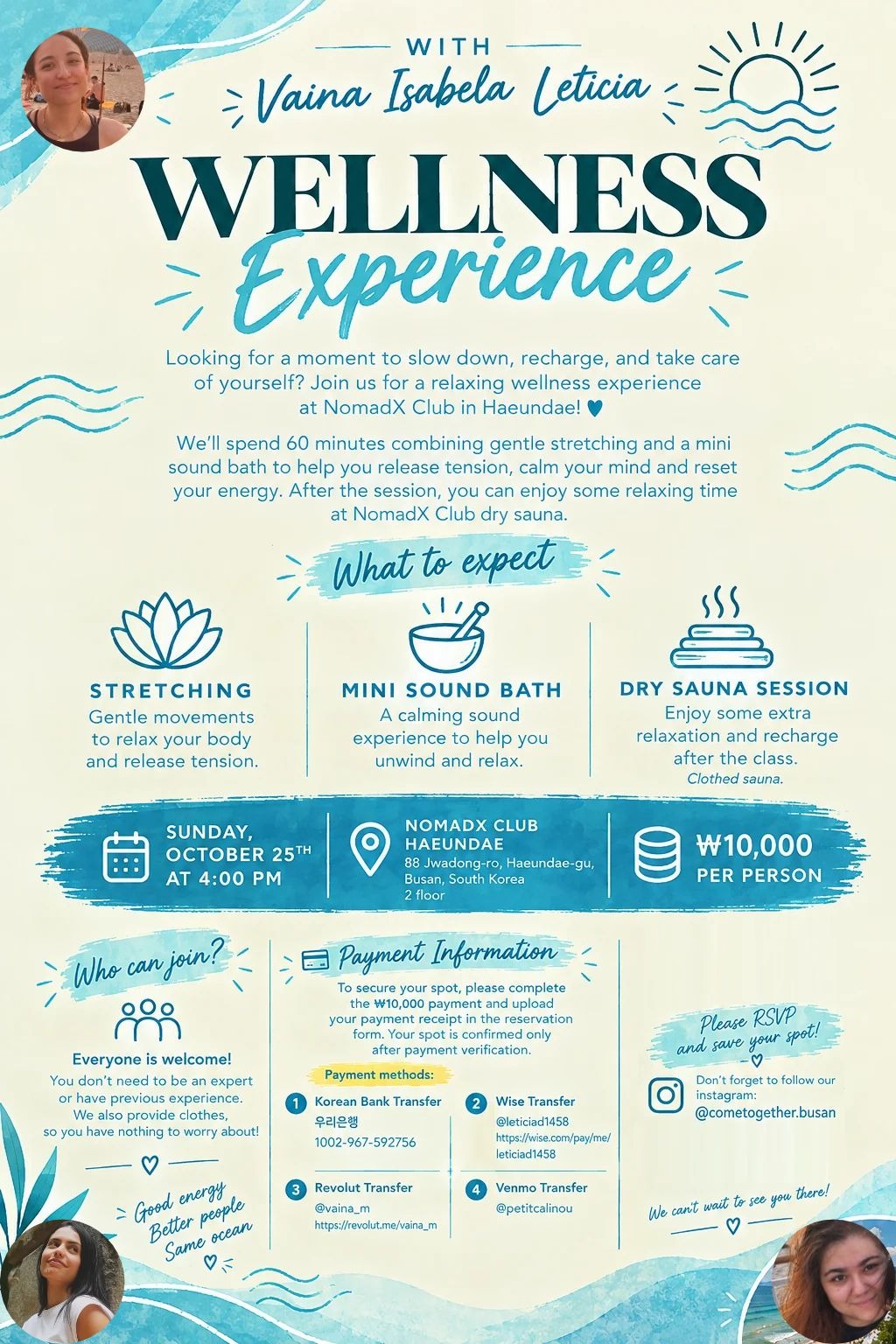 Wellness Experience with Come Together Busan