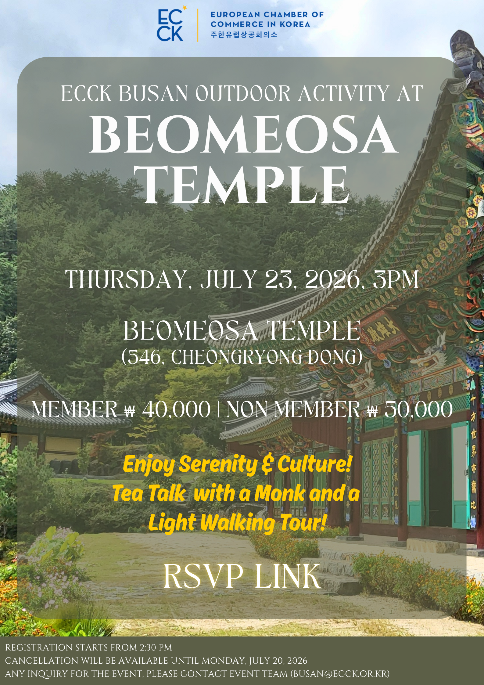 ECCK Busan Outdoor Activity at Beomeosa Temple
