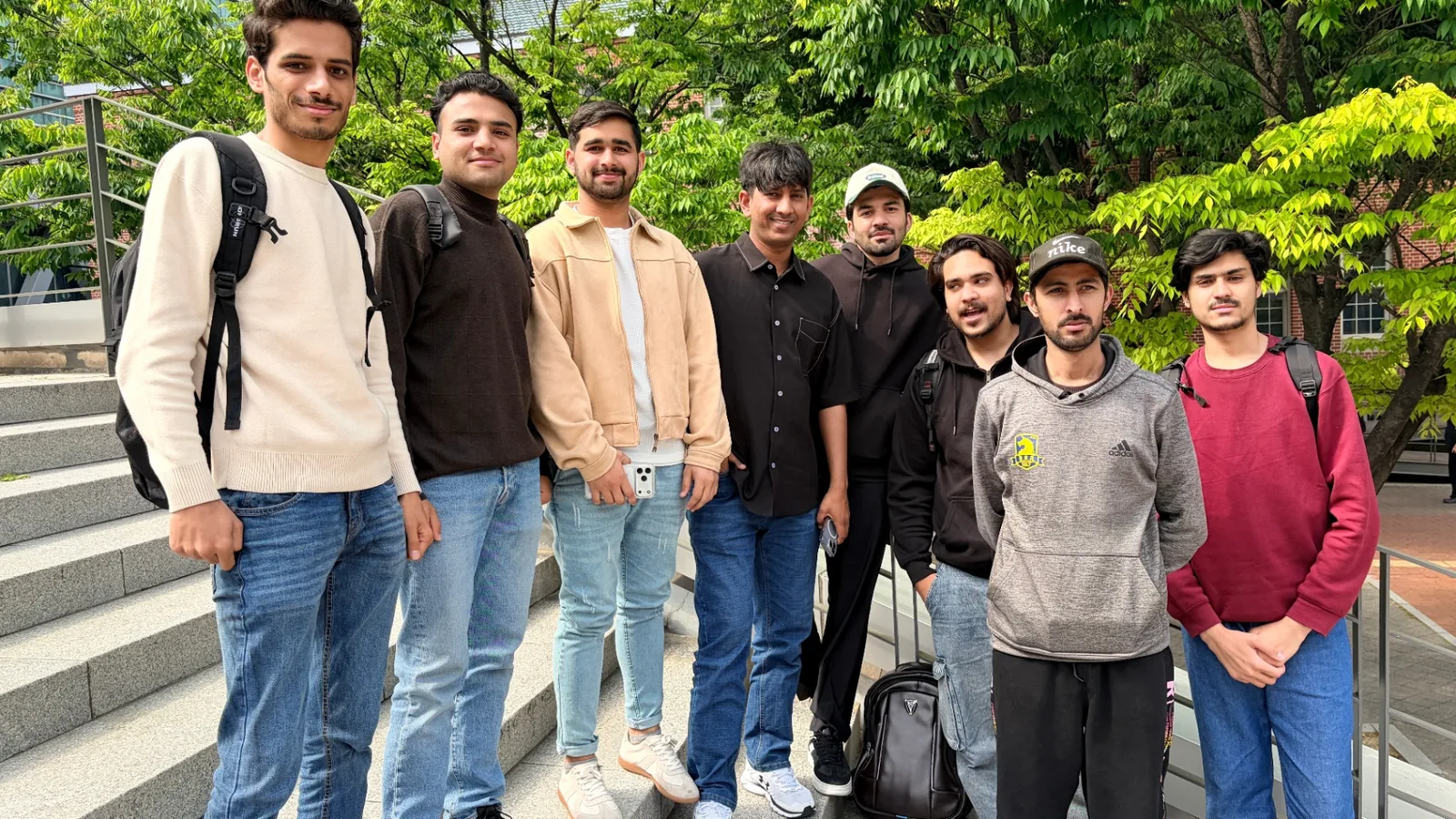 International students gathered on the Dong-A University campus